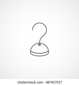 Pirate Hook Halloween Concept Line Icon On White Background