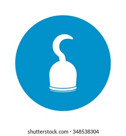 Pirate hook icon. 
