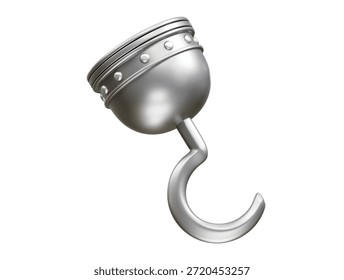 Ícone de gancho pirata ilustração de renderização 3d