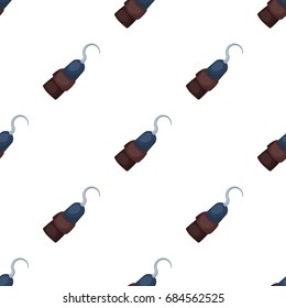 Pirate hook icon in cartoon style isolated on white background. Pirates symbol stock vector illustration.