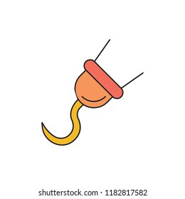 Pirate hook icon. Cartoon pirate hook vector icon for web design isolated on white background