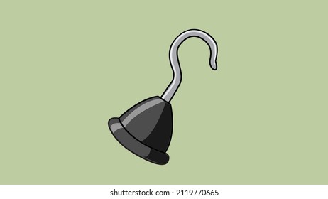 Pirate Hook Icon Vector Illustration