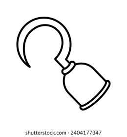 Vector de icono de gancho pirata en el diseño de moda