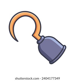 Vector de icono de gancho pirata en el diseño de moda