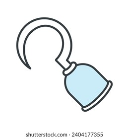 Piratenhakensymbol, Vektorgrafik auf trendigem Design