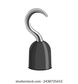 Pirate hook isolated on white background.Vector illustration.