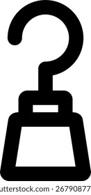 Diseño de icono de estilo de línea de gancho pirata