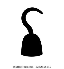 Silueta de gancho pirata. Imagen del vector