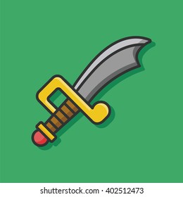 pirate hook and sword icon