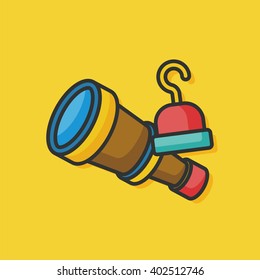 pirate hook and telescope icon
