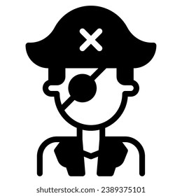 Pirate icon illustration for UIUX, infographic, etc