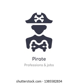 pirate icon. isolated pirate icon vector illustration from professions & jobs collection. editable sing symbol can be use for web site and mobile app