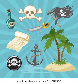 Pirate icon set for game