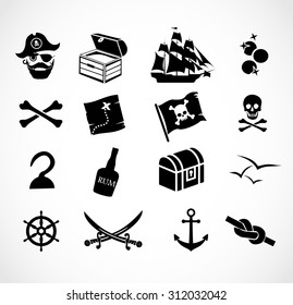 Pirate Icon Set Vector