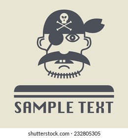 Pirate icon or sign, vector illustration