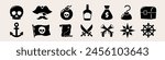 Pirate icon. Pirate symbols hand drawn.