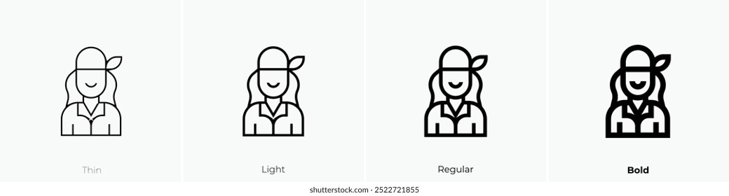 pirate icon. Thin, Light Regular And Bold style design isolated on white background