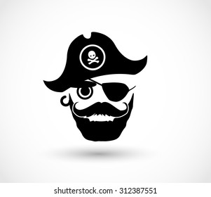 Pirate icon vector