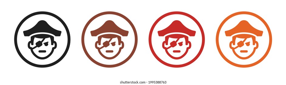 Pirate icon vector illustration. Character concept