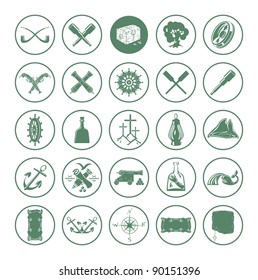 Hand Drawn Camping Icons Sketched Scout Stock Vector (Royalty Free ...