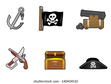 Pirate icons set