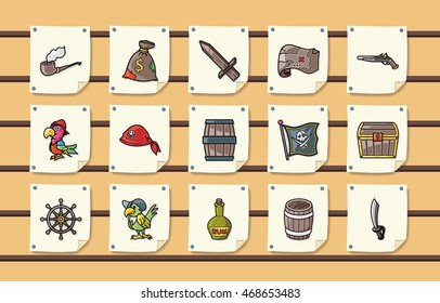 Pirate icons set,eps10