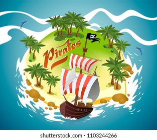 Pirate Island, an uninhabited island, a land of pirates
