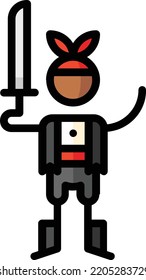 ilustración de material de elemento de diseño aislado pirata. Vector de fondo blanco
