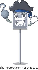 Pirate keep right with the mascot shape