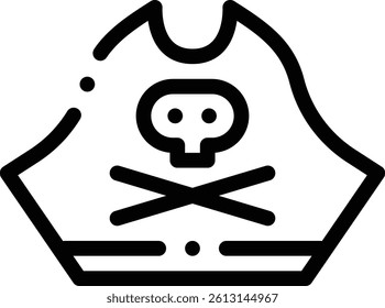 pirate leg icon. Thin Linear Style Design Isolated On White Background