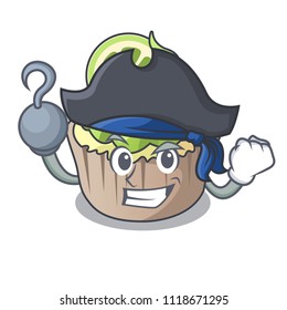 Pirate lemon cupcake character cartoon