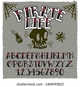 Pirate Life Custom Font Type Design