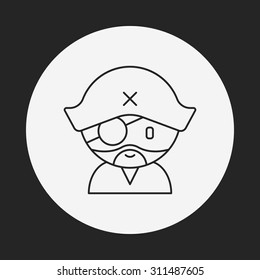 pirate line icon