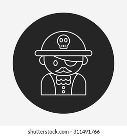 pirate line icon
