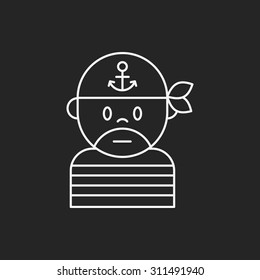 pirate line icon