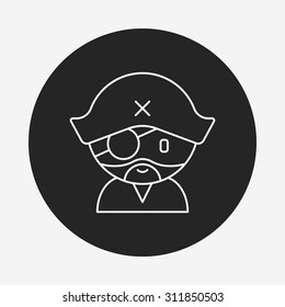 pirate line icon