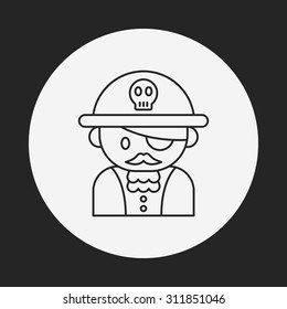pirate line icon