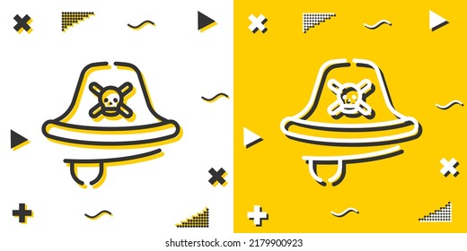 pirate line icon. Simple outline style.pirate linear sign. Vector illustration isolated on white background. Editable stroke EPS 10