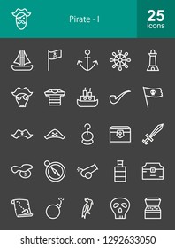 Pirate Line Icons
