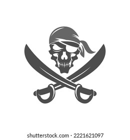 Pirate logo icon design illustration vector