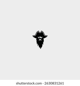 Pirate logo icon flat vector design