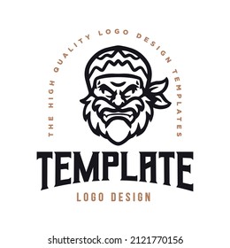 pirate logo template. logo vector.