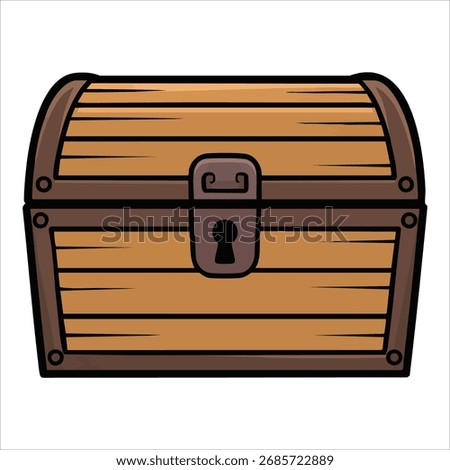 pirate loot box isolated white background