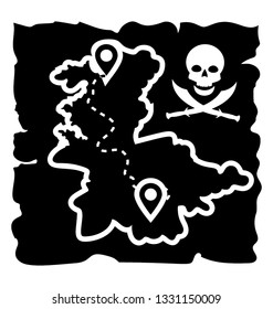 Pirate ma, glyph vector icon.