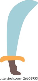 Pirate machete defense weapon vector illustration