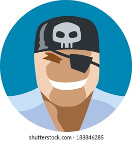 Pirate man icon