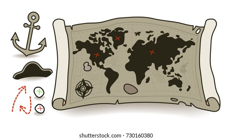 pirate map background