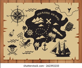 Pirate Map Pattern