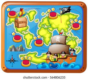 Pirate map of the world