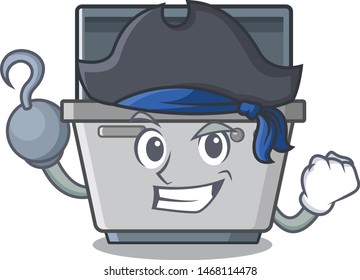 Pirate mascot dishwasher machine in the kitchen